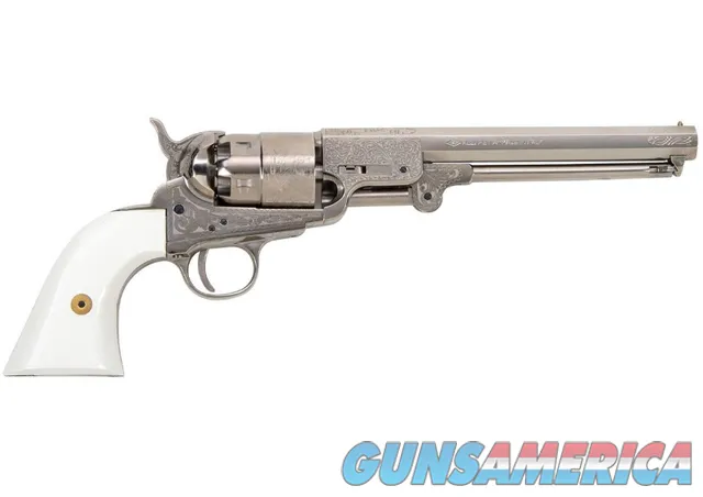 Traditions Firearms 1851 Navy Nickel Engraved .44 Cal 7.38" FR185117