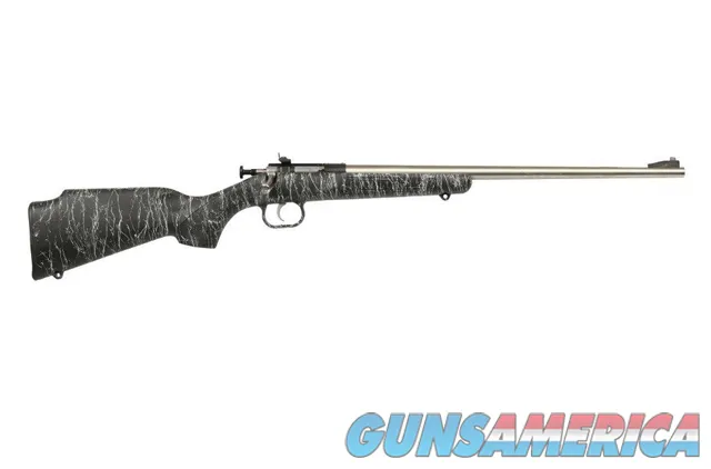 Keystone Crickett .22 LR Black / White Webbing 16.1" Stainless KSA2444