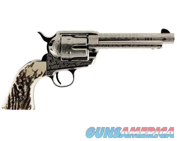 Taylor's & Co. 1873 Cattle Brand Engraved Stag .357 Mag 5.5" Nickel 200062
