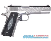 Colt 1911 Tuxedo .38 Super 5" SS Engraved 9 Rds Stingray Grip CNCTUX38