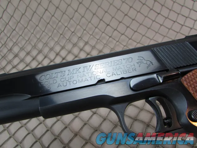 Colt MK IV Series 70 Gold Cup National Match 45 ACP 1975 #70N24779