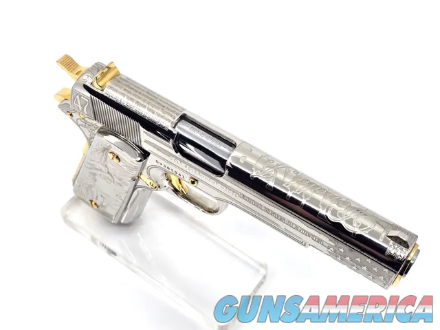 Custom Colt Trump USA 24K Gold Nickel Engraved Colt 1911