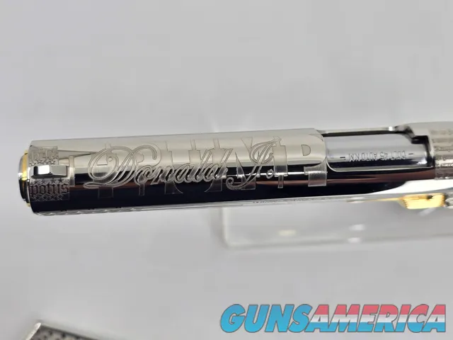 Custom Colt Trump USA 24K Gold Nickel Engraved Colt 1911