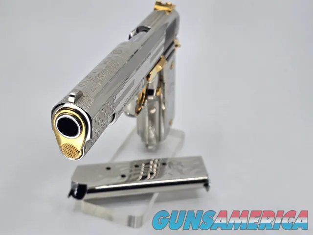 Custom Colt Trump USA 24K Gold Nickel Engraved Colt 1911