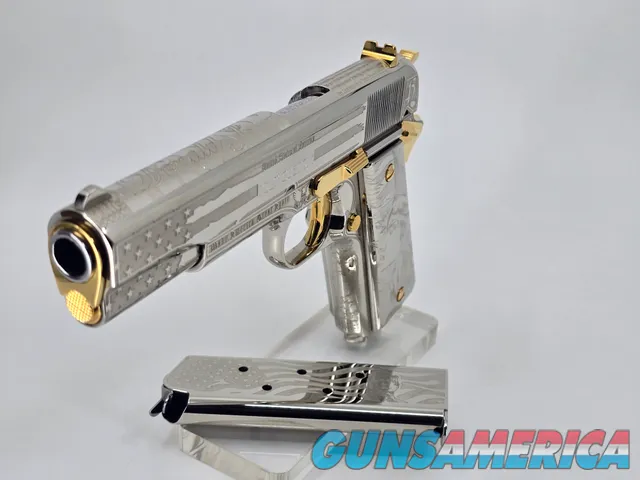 Custom Colt Trump USA 24K Gold Nickel Engraved Colt 1911