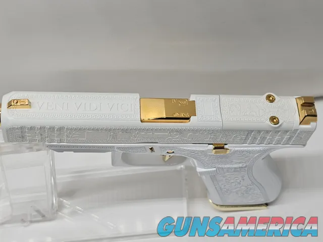 Roman Glock – 24K Gold & White Cerakote Masterpiece 