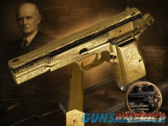 24K Gold Browning Hi-Power T-Series 1968...