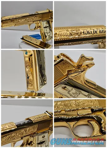  Custom 24K Gold Día de los Muertos 1911