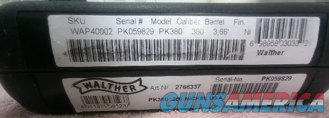 Walther PK380 .380 ACP Pistol with Case and Mags