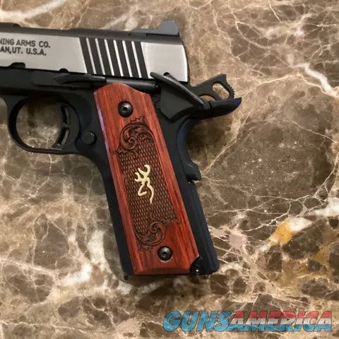 Browning 1911-380 Black Label Rosewood Handle with Case/Mags Never Fired
