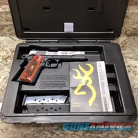 Browning 1911-380 Black Label Rosewood Handle with Case/Mags Never Fired