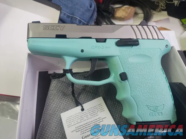 SCCY GPX-2 9mm Pistol – Teal Frame – NEW...