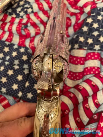 Colt Single Action Army .45 Engraved Pair with Stag Grips