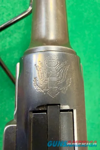 1906 DWM American Eagle Luger – All Matching #s – Grip Safety – Original Wood-Base Mag SN 46586 – VG / Fine Bore