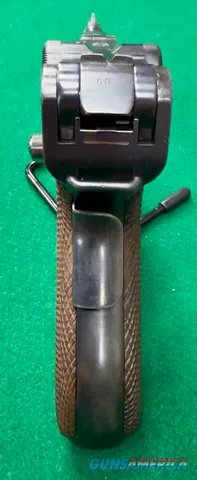 1906 DWM American Eagle Luger – All Matching #s – Grip Safety – Original Wood-Base Mag SN 46586 – VG / Fine Bore