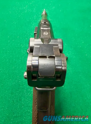 1906 DWM American Eagle Luger – All Matching #s – Grip Safety – Original Wood-Base Mag SN 46586 – VG / Fine Bore