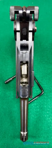 1906 DWM American Eagle Luger – All Matching #s – Grip Safety – Original Wood-Base Mag SN 46586 – VG / Fine Bore