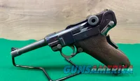 1906 DWM American Eagle Luger – All Matching #s – Grip Safety – Original Wood-Base Mag SN 46586 – VG / Fine Bore