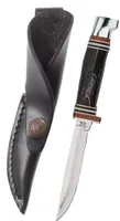 CASE KNIVES BUFFALO HORN HUNTER & LEATHER SHEATH