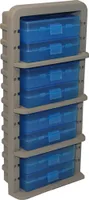 MTM AMMO RACK W/ 8 P509M 50RND FLIP TOP BOXES CLR BLUE/DK ETH