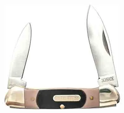SCHRADE KNIFE MINUTEMAN 2-BLADE 2" STAIN...