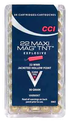 CCI Rimfire 22 Maxi-Mag TNT 30gr HP