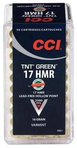 CCI 17 HMR TNT GREEN 16GR HP 50/Box