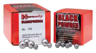 HORNADY .350 .36 CALIBER ROUND BALL 100-...