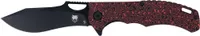 COBRATEC NIGHTHAWK FOLDER 3.62" BLACK D2 BLADE/RED G-10
