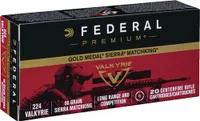 Federal Gold Medal 224 Valk 90gr MatchKing BTHP