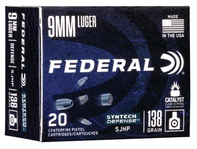 Federal 9MM 138GR SJHP SYNTECH DEFENSE 2...