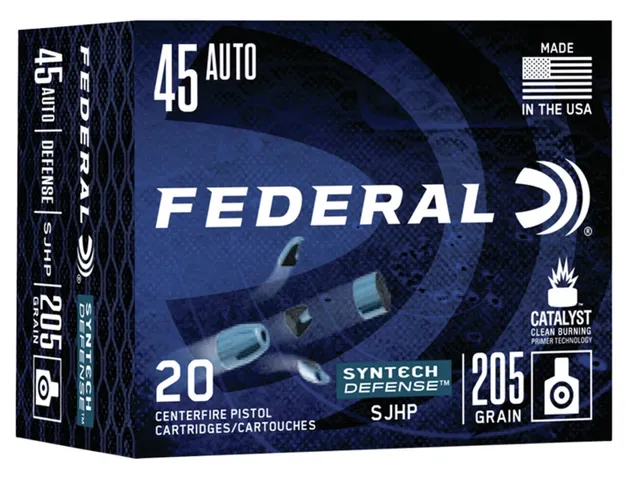 Federal 45ACP 205GR SJHP SYNTECH DEFENSE...
