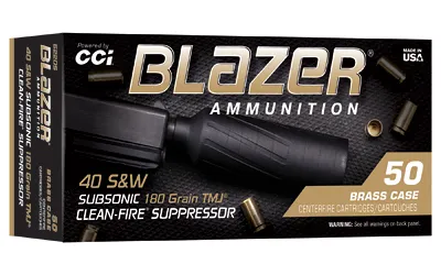 CCI 40 S&W 180GR TMJ BLAZER BRASS CLEAN-...