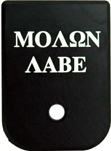 CRUXORD MAGAZINE BASE PLATE MOLON LABE FITS MOST GLOCKS