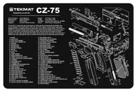 TekMat TEKMAT PISTOL GUN CLEANING MAT FOR CZ-75 BLACK