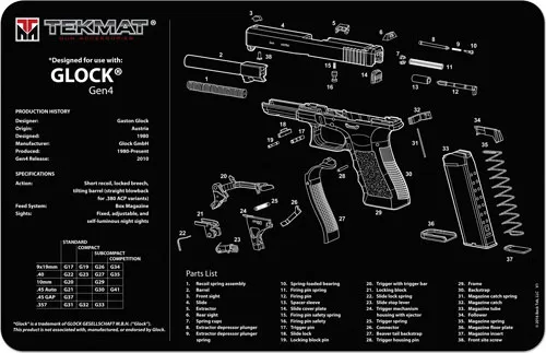 TekMat TEKMAT PISTOL GUN CLEANING MAT FO...