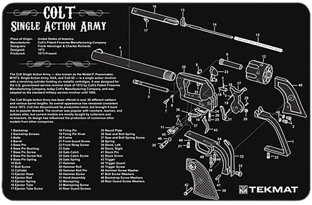COLT ARMY REVOLVER GUN MAT