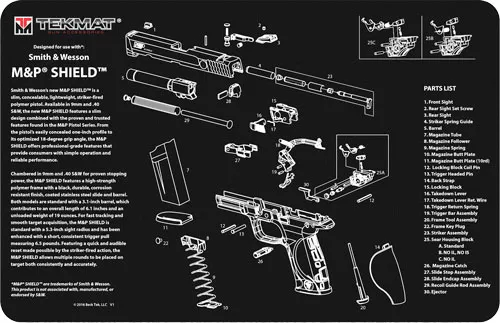 TekMat TEKMAT PISTOL MAT S&W M&P SHIELD ...