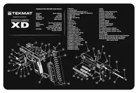 TekMat TEKMAT PISTOL MAT SPRNGFLD XD BLK