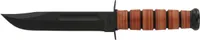 KA-BAR FIGHTING/UTILITY KNIFE 7" W/LEATHER SHEATH US NAVY