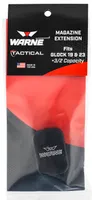 Warne Magazine Ext,Glock 19/23 +3/9mm,2/40 Blk
