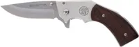 S&W KNIFE MODEL 325 REVOLVER KNIFE 3" FOLDER W/WOOD GRIPS