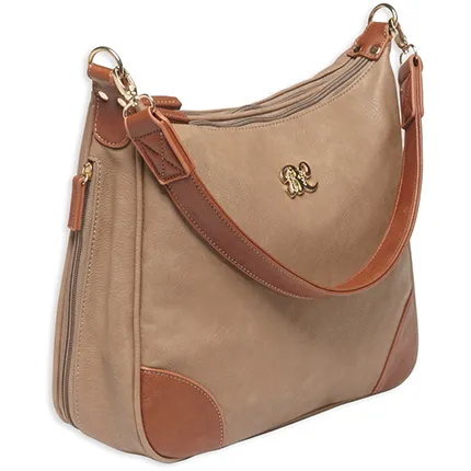 Bulldog ConCarry Purse Hobo Taupe Leathe...