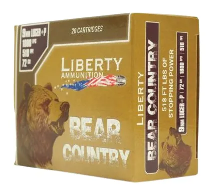 LIBERTY AMMUNITION 9MM+P 72GR 1800 FPS B...