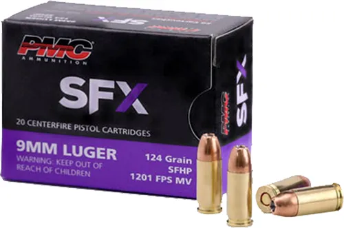 PMC SFX 9mm Luger Handgun Ammo - 124 Gra...