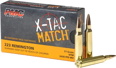 PMC Xtac Match 223REM 77Grain OTM 20bx