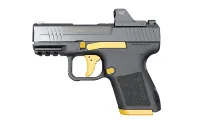 Canik METE MC9 9mm 3.18in 15rd Black w/ Gold Inlay M01 Optic Pistol