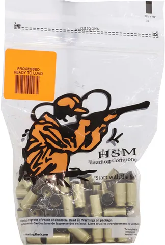 HSM BRASS 9MM ONCE FIRED UNPRIMED 100 CO...