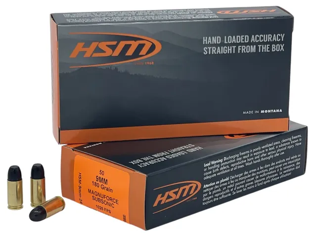 HSM SUBSONIC 9MM LUGER 180GR HARD CAST L...