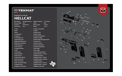 TekMat TEKMAT PISTOL MAT SPRNGFLD HELLCA...